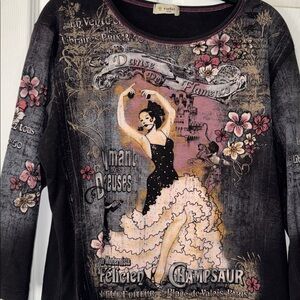 3/$30 Y2K Cactus Rhinestone Top